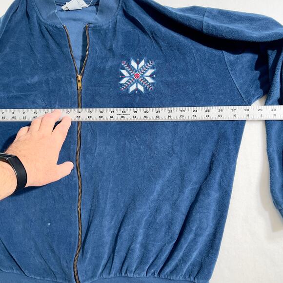 Boundary Line Full Zip Fleece Jacket Woman's L? See Measurement Blue Long Sleeve - Picture 7 of 11